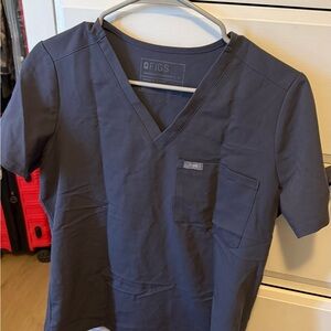 Figs Catarina charcoal Scrub Top